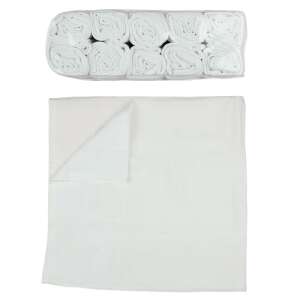 10 darabos fehér pamut babamuslin kendő, egy kendővel kiterítve - Textil pelenka