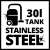 Einhell TH-VC 1930 SA stainless steel tank info graphic
