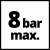 8 bar maximum pressure