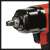 Einhell TC-PW 610 pneumatic impact wrench, red and black, close-up of the impact wrench head