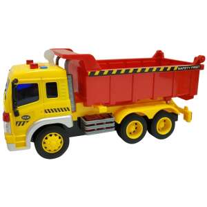 Camion de basculant galben și roșu cu lumini și sunete, Dömper la scară 1:16 - Mașină de lucru pentru copii