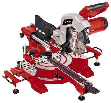 Einhell TC-SM 216 uhlová píla, červená a strieborná, 216mm pílový kotúč
