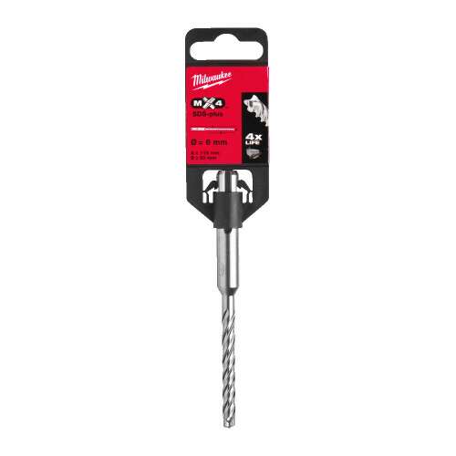 Milwaukee MX4 SDS-Plus 6mm concrete drill bit in packaging