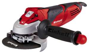 Einhell TE-AG 125/750 750W Winkelschleifer, rot und schwarz, mit Scheibe - Einhell