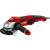 Einhell TE-AG 125 CE 1100W angle grinder, red and black, with a grinding disc