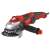 Einhell TE-AG 125 CE 1100W angle grinder, red and black, with a grinding disc