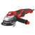 Einhell TE-AG 125 CE 1100W angle grinder, red and black, with a grinding disc