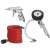 Einhell 3-piece compressor set, includes air blower, tire inflator, and 5m hose