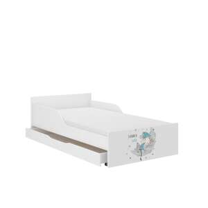 Pat PUFI pentru copii cu saltea și sertar pentru lenjerie, alb, 180x90 cm, somn de vis - Nonbrand Paturi pentru tineri