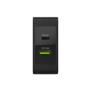 Green Cell CHAR10 45W ładowarka sieciowa USB-C Power Delivery z portem USB-C i USB, czarna - Karta sieciowa