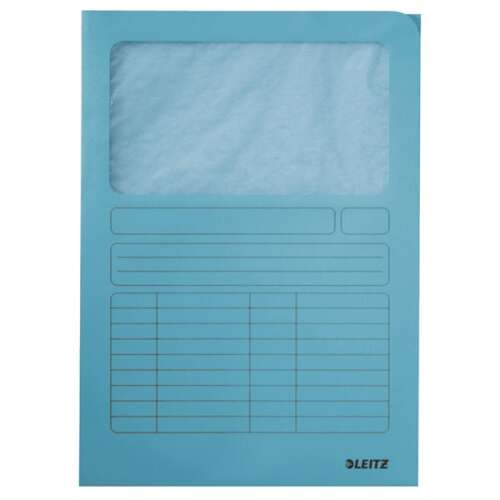 Leitz A4 light blue windowed folder, for organizing and storing documents