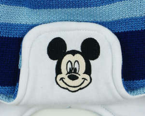 Disney Mickey csíkos| kötött| bélelt| bojtos sapka 31514411 "Mickey"  Gyerek sapka, szett