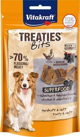 Vitakraft Treaties Bits Superfood puha jutifalatkák csirkehússal és bodzával kutyáknak 100 g 31496444