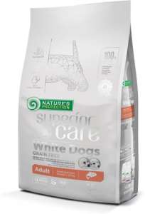 Nature's Protection Superior Care White Dogs Grain Free Adult Small & Mini Breeds Salmon 1.5 kg 31496510 Kutyaeledel