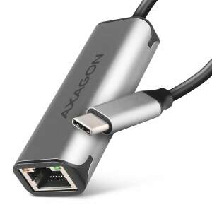 Adapter sieciowy Axagon ADE-25RC USB-C do Gigabit Ethernet, srebrny, USB 3.2 Gen 1 - Karta sieciowa