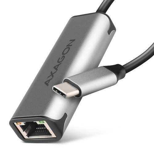 Axagon ADE-25RC USB-C zu Gigabit Ethernet Adapter, silber, USB 3.2 Gen 1