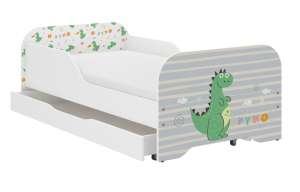 MIKI gyerekágy 140x70cm  ajándék matraccal, ágyneműtartó nélkül- dino 31497758 Ifjúsági ágy