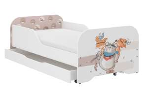 MIKI gyerekágy 160x80cm  matraccal és ágyneműtartóval - maci 31497798 Ifjúsági ágy