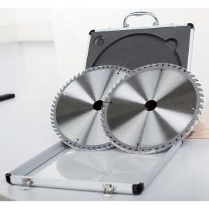 Scheppach 254mm circular saw blade set, 2 pack, in a carrying case - Tool