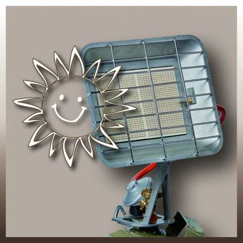 Einhell GS 4400 gas heater, angled view