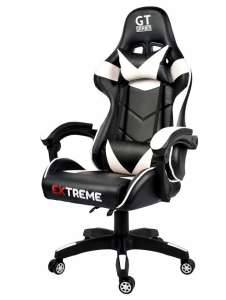 Extreme GT Gamer szék nyak-és derékpárnával #fekete-fehér