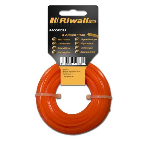 Riwall PRO Damil 2,4 mm, дължина 15 m, квадратен 