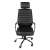 Elölnézet a fekete műbőr irodai székhez fejtámlával