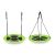 Ecotoys green nest swing, two angle view