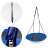 Ecotoys Fun 100cm blue nest swing, close-up of the ropes and the attachment point