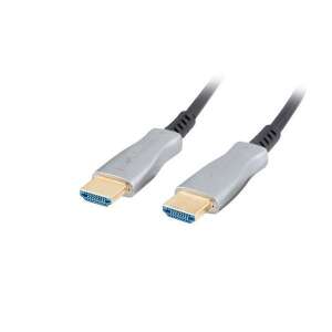 Cablu optic HDMI 2.0 Lanberg 20m, negru, argintiu, HDMI Tip A - Cabluri HDMI
