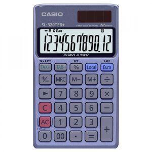 Casio SL-320TER+ Zsebszámológép - 12 jegyű, Euro Valutaváltóval 111980296 - Casio