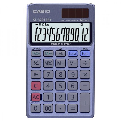 Casio SL-320TER+ Zsebszámológép - 12 jegyű, Euro Valutaváltóval 111980296