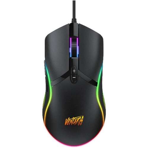 Ventaris M400 RGB Gamer Egér, Fekete, Felülnézet