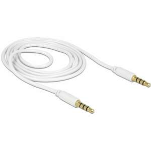 Delock 83440 1m biely 3,5 mm 4-pólový stereo jack kábel - Počítače a doplnky