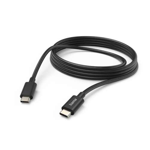 Cablu Hama 3m USB-C la USB-C, negru, încărcare rapidă 3A