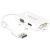 Delock 62655 Displayport 1.1 dugó &gt; VGA / HDMI / DVI hüvely passzív fehér adapter 57235188