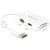 Delock 62655 Displayport 1.1 wtyk &gt; VGA / HDMI / DVI tuleja pasywny biały adapter 57235188