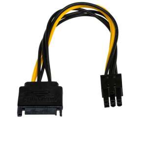 Akyga AK-CA-30 15cm 6-pin PCI Express to SATA power cable - Data Cable