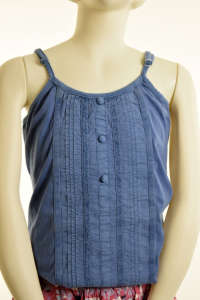 Blue cotton tank top for girls, Lány top - Kids' Tank Top