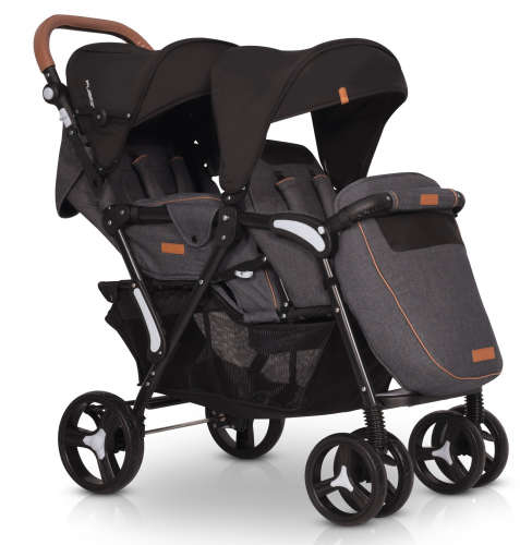 EasyGo Fusion tandem testvér Babakocsi - Anthracite #szürke-fekete