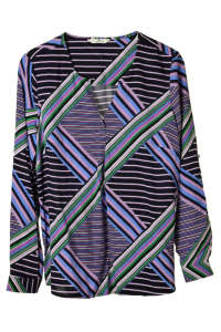 Tom Tailor women's striped blouse in purple and blue - Tom Tailor