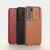 Samsung Galaxy S22+ (S22 Plus) Nillkin Qin Pro flip case with camera protection, Brown 82057812