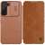 Nillkin Qin Pro Leather Case for Samsung Galaxy S22 Plus, Brown, Front and Back
