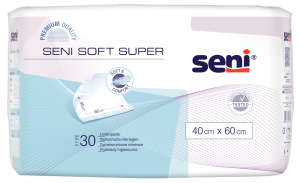 Seni Soft Super incontinence underpads, 30 pack, 40x60cm - Beta barrier