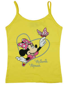 Disney spagetti pántos lányka Trikó - Minnie #sárga - 122-es méret 31521500 "Minnie"  Gyerek trikó, atléta