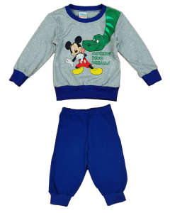Disney fiú Pizsama - Mickey #kék-szürke 31521518 Gyerek pizsama, hálóing - Kétrészes pizsama
