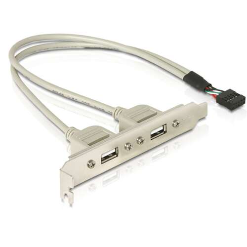 Delock 2-Port USB 2.0 Bracket, PCI utor na 2x USB-A ženski, 30cm kabel