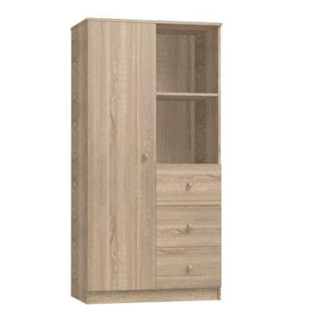 Faktum Mia Sonoma Nagyszekrény, polccal, ütközés csillapítóval, fiókbehúzóval, minta nélkül