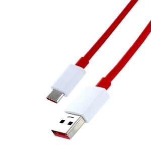 OnePlus D301 USB-C - USB-A kábel, piros, 4A Dash gyors töltés - OnePlus