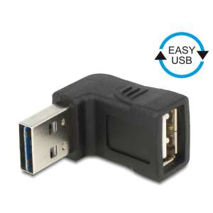 Delock EASY-USB 2.0 A male to female adapter, black, 90 degree angle - Delock USB Adapter